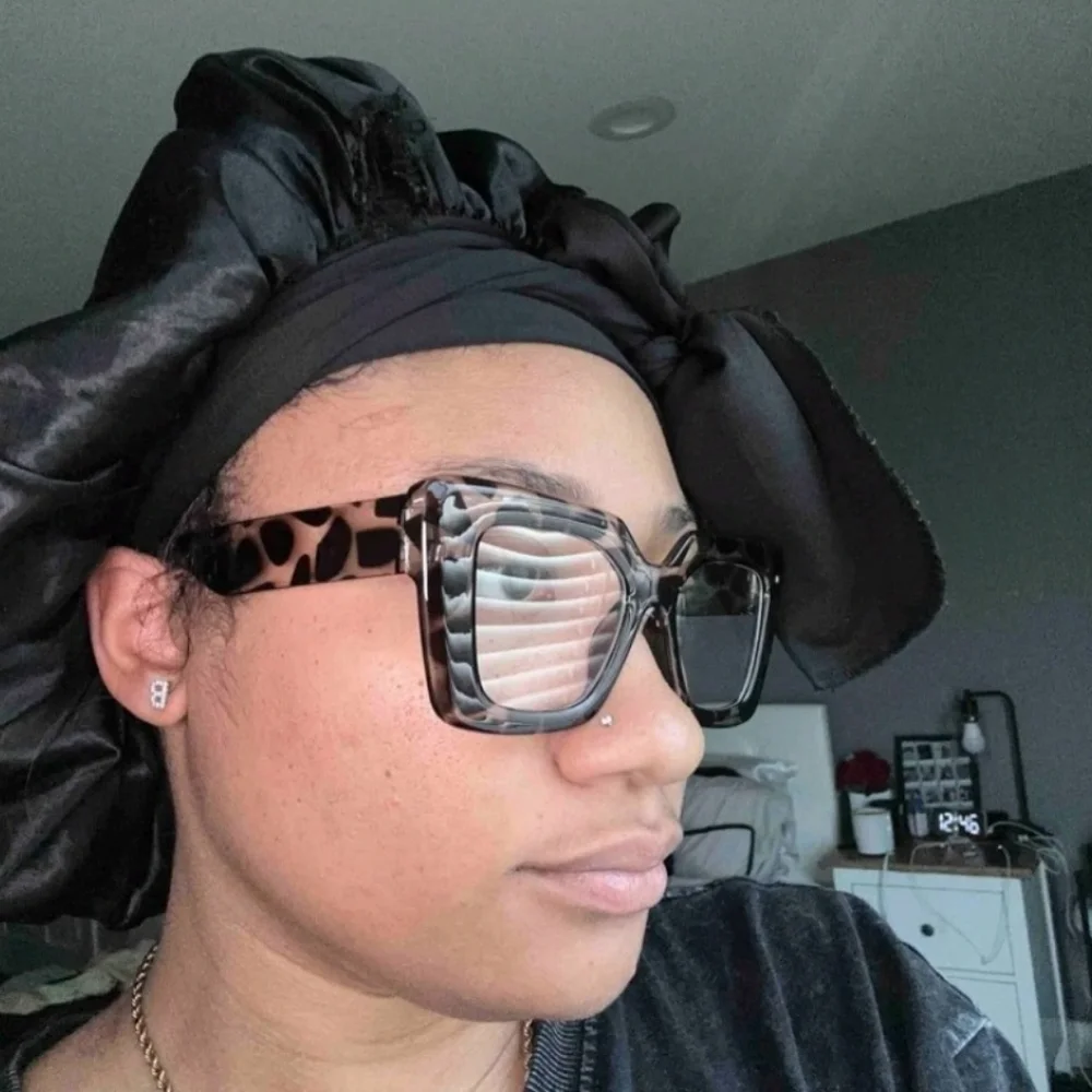 NEW Black Spotted Thick Oversize Fashion Glasses